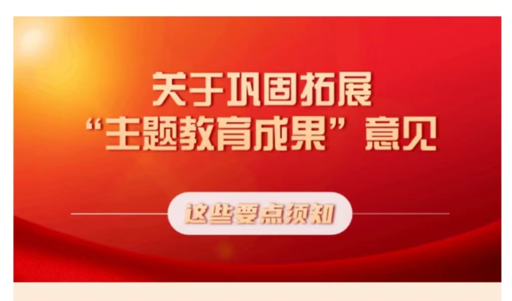 一图读懂如何巩固拓展主题教育成果！【洋城党建】